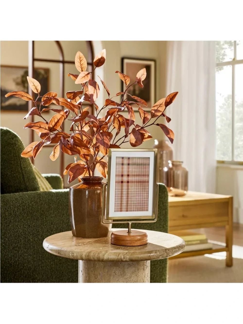 Hearth & and Hand with Magnolia 4x6 Wood Brass Pedestal Picture Frame Target